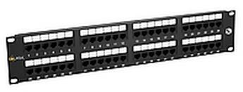 19" Patch panel Solarix 48 x RJ45 CAT5E UTP černý
