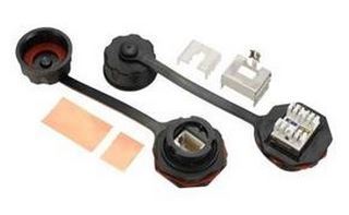 Průmyslový zásuvkový modul CAT6 STP 1 x RJ45 IP67