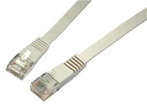 Patch kabel plochý CAT5E UTP LSOH 1m šedý