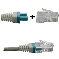 Manžetka pro konektor RJ 45 modrá/bílá 100 ks