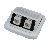 Dvojzásuvka ABB TANGO 2xRJ45 Cat5e UTP bílá Dvojzásuvka ABB TANGO 2xRJ45 Cat5e UTP bílá