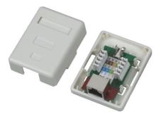STP jednozásuvka nad omítku Cat.5e 1 x RJ45