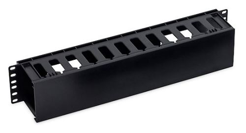 19' vyvazovací panel 2U plastový RAL9005