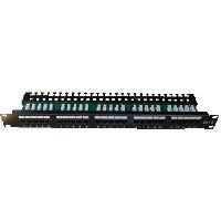 Patch panel ISDN 25p.1U Integrovaný  BLACK, 19"