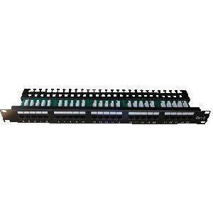 Patch panel ISDN 25p.1U Integrovaný  BLACK, 19"