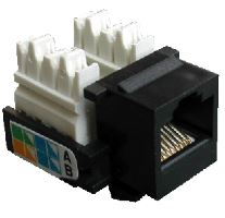 Keystone cat5E black UTP