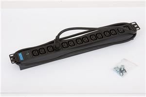 19" 14xIEC C13,kontrol.,3x1.5mm 2m kab.IEC320 C14