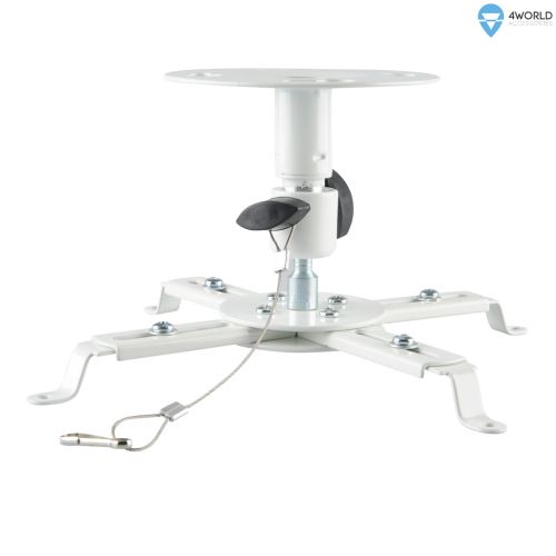 4W Stropní držák projektorů otočný sklopný 8kg WHT