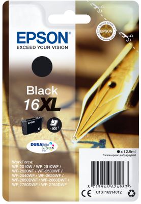 Epson Singlepack Black 16XL DURABrite Ultra Ink