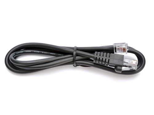 Kabel 10P10C-6P6C-12V pro pokladní zásuvky,černý